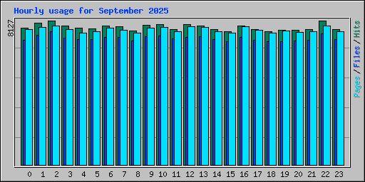 Hourly usage for September 2025