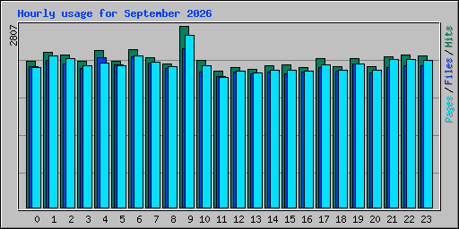 Hourly usage for September 2026