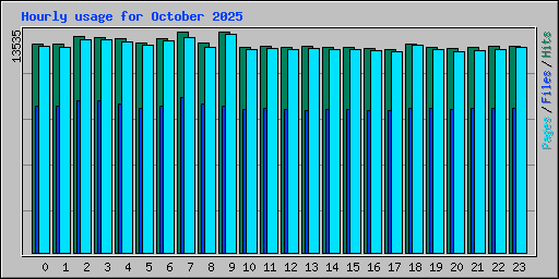 Hourly usage for October 2025