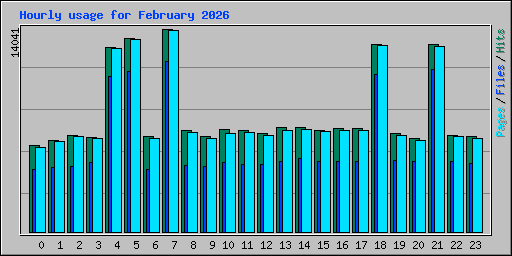 Hourly usage for February 2026