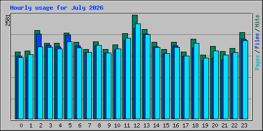 Hourly usage for July 2026