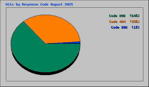 Hits by Response Code August 2025