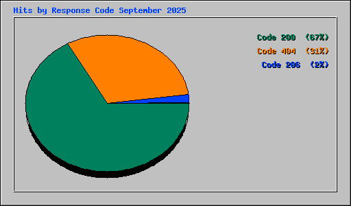Hits by Response Code September 2025