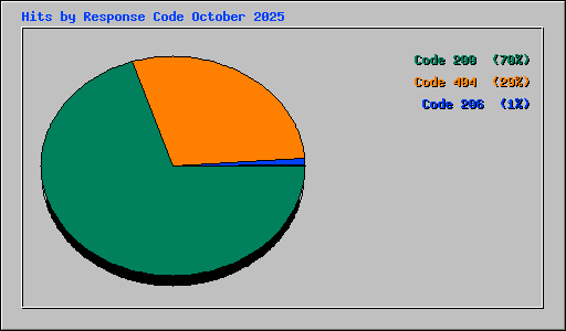 Hits by Response Code October 2025