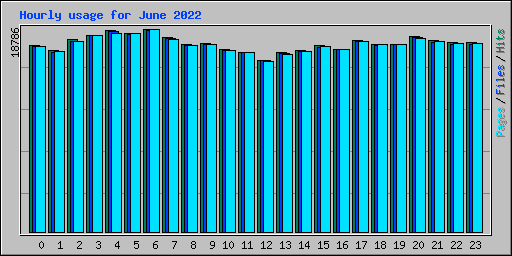 Hourly usage for June 2022