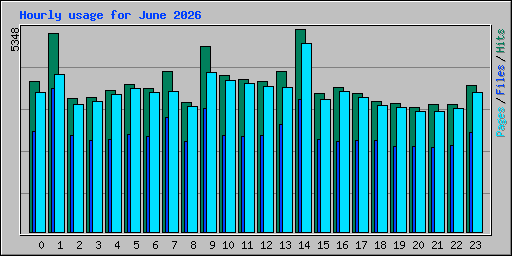 Hourly usage for June 2026