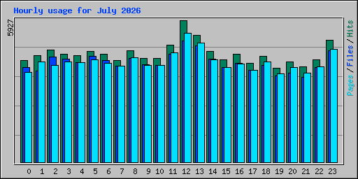 Hourly usage for July 2026