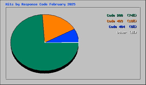 Hits by Response Code February 2025
