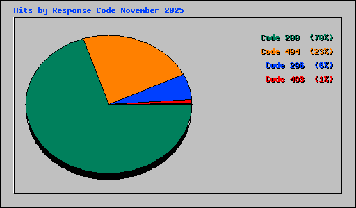 Hits by Response Code November 2025